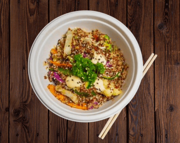 Thai Green Veg Bowl on Quinoa